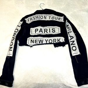 Women’s Fashion Tour Denim Black Jacket